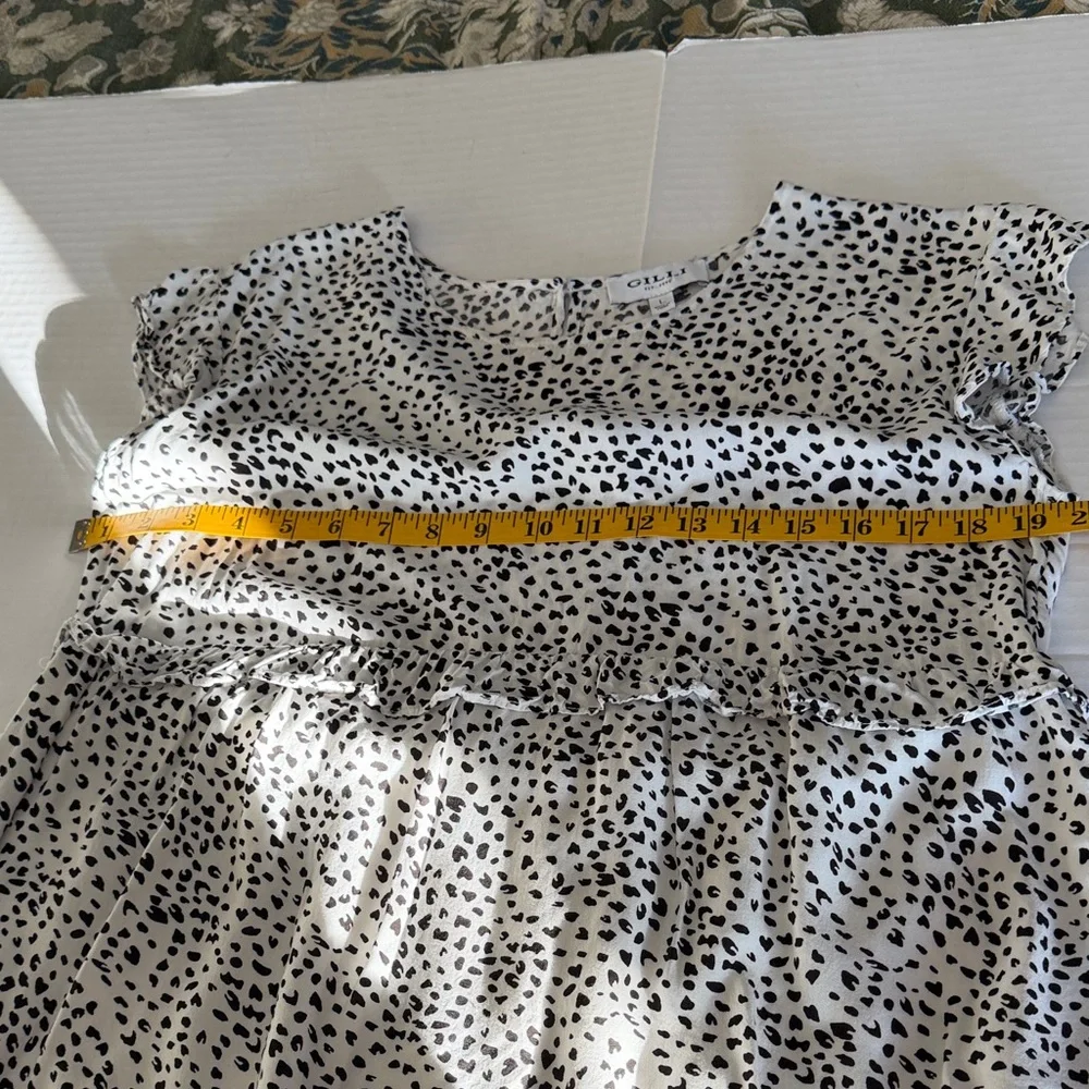 GILLI Women's Black and White cheetah print mini dress size Large - Picture 7 of 10
